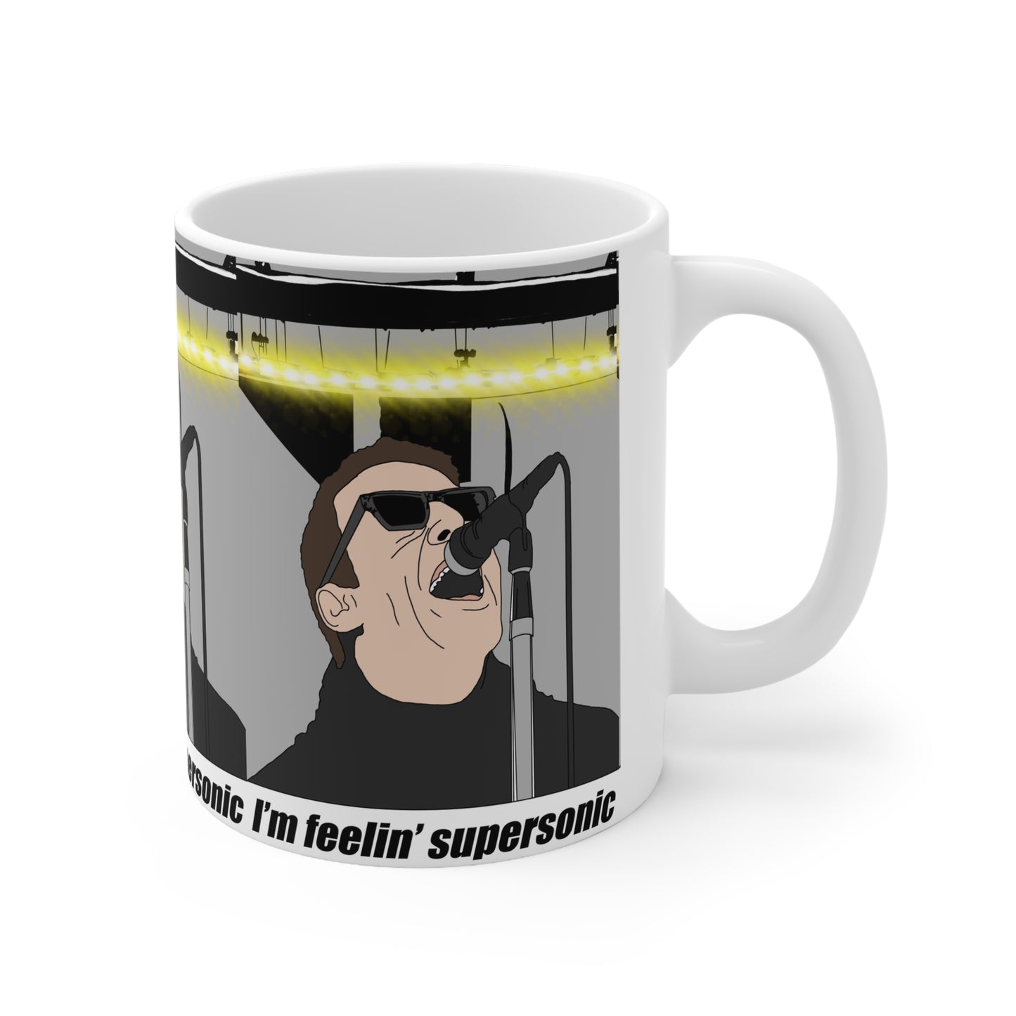 Oasis Supersonic Singer Ceramic Coffee Mug — 'I'm Feelin' Supersonic'