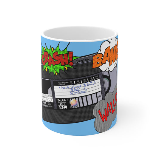 Alan Partridge Coffee Mug — Husband, 'Crash! Bang!' Graphic, 11oz & 15oz
