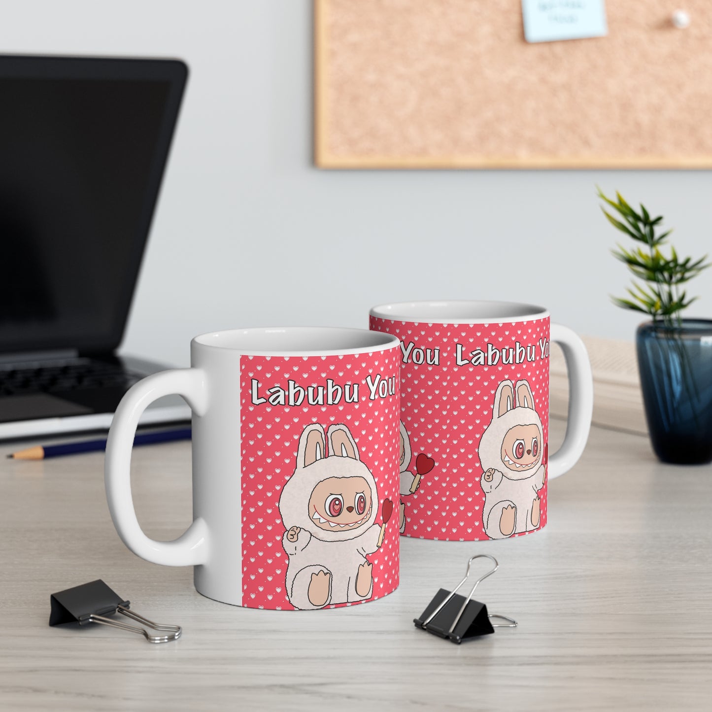 Cute "Labubu You" Ceramic Coffee Mug —