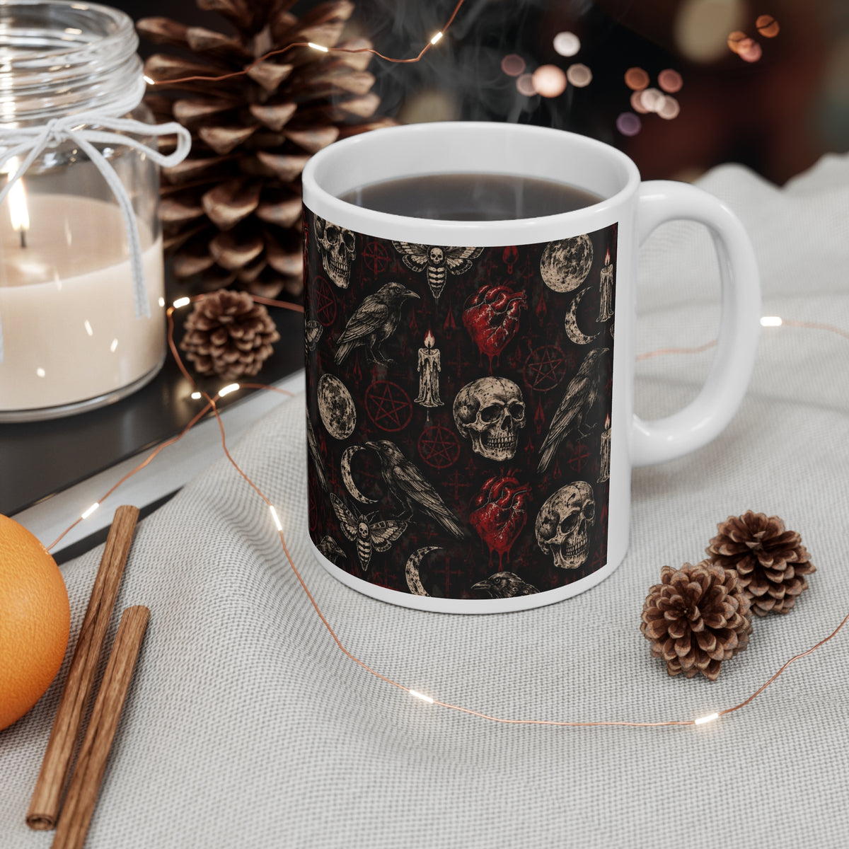 Gothic Skull Pattern Mug | More Jam