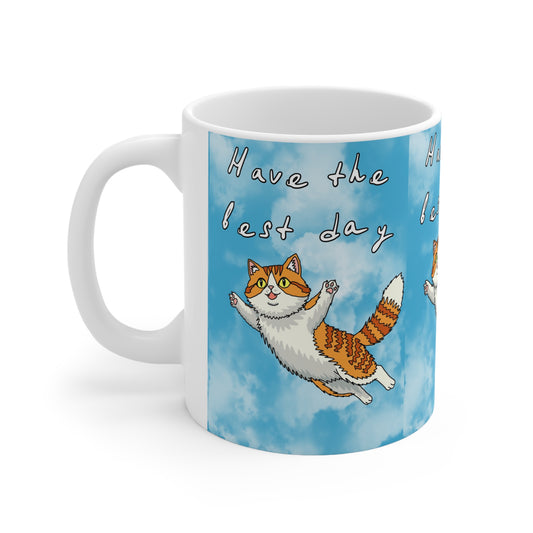 Flying Cat |  Funny Mug | More Jam