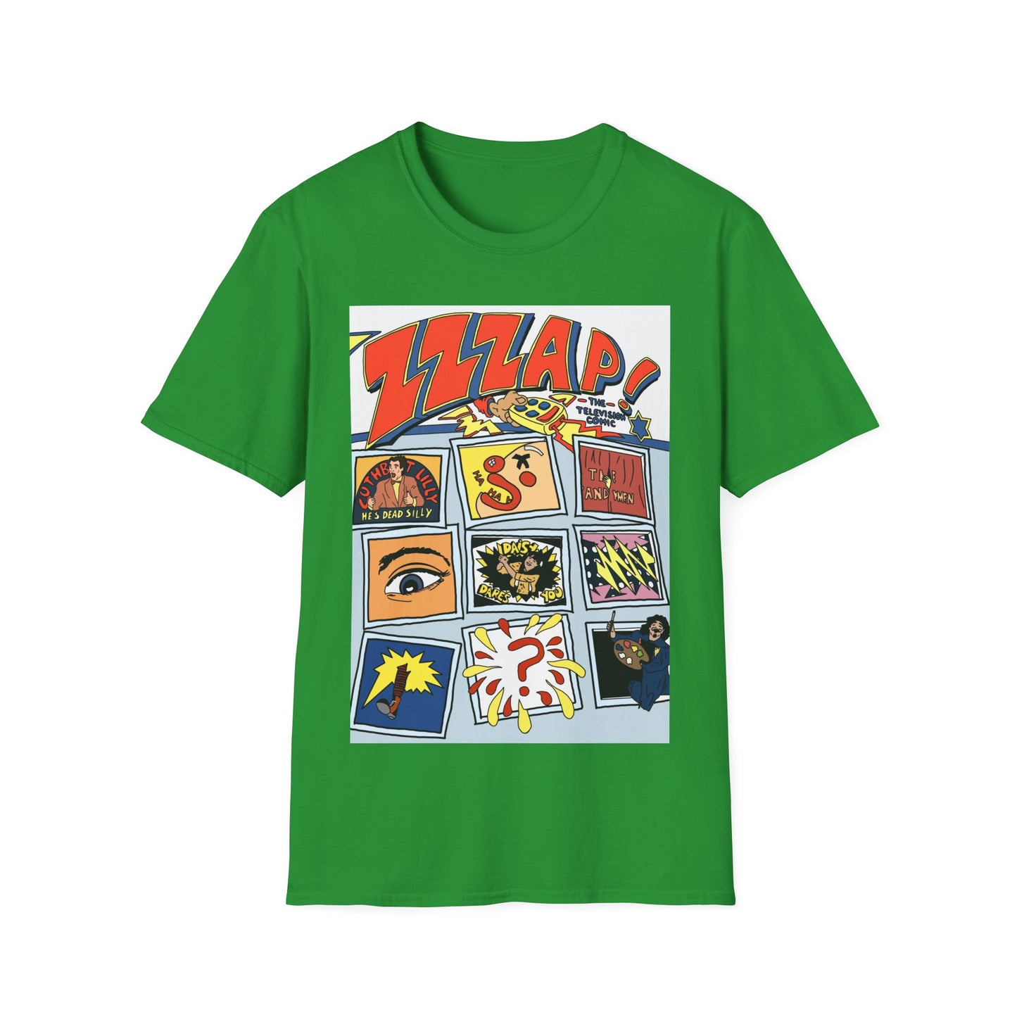 ZZZAP! TV Show 90s Comic Panel Graphic T-Shirt