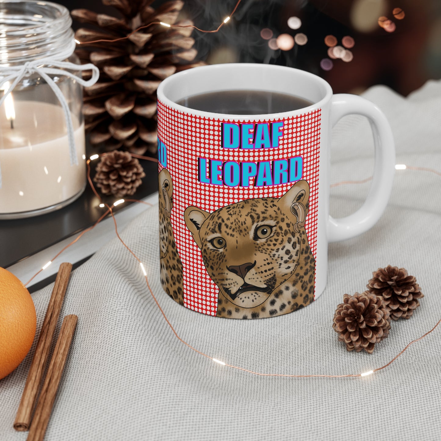 Deaf Leopard/ Def Leppard | Funny Mug | More Jam
