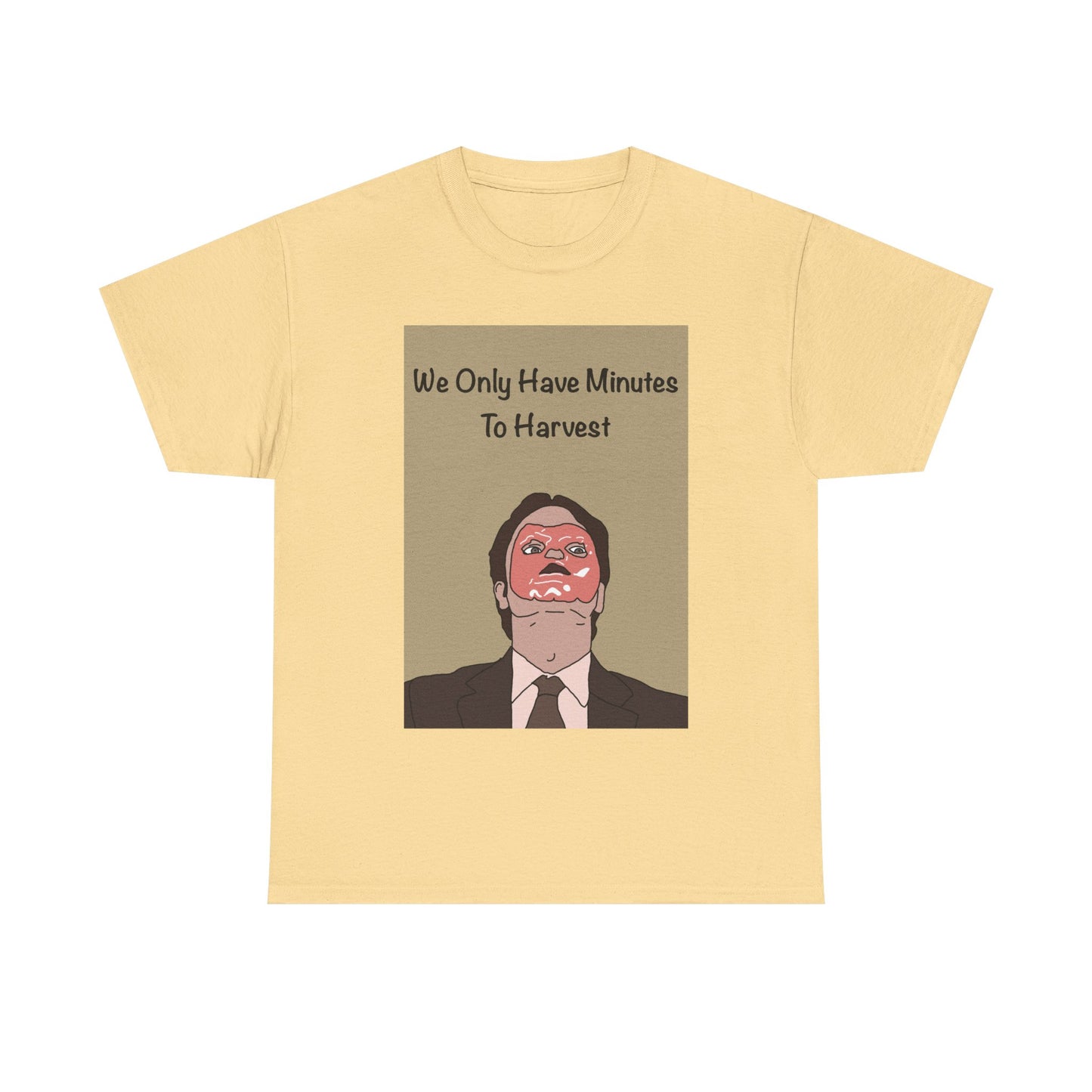 The Office Dwight Schrute Graphic T-Shirt — 'We Only Have Minutes To Harvest'