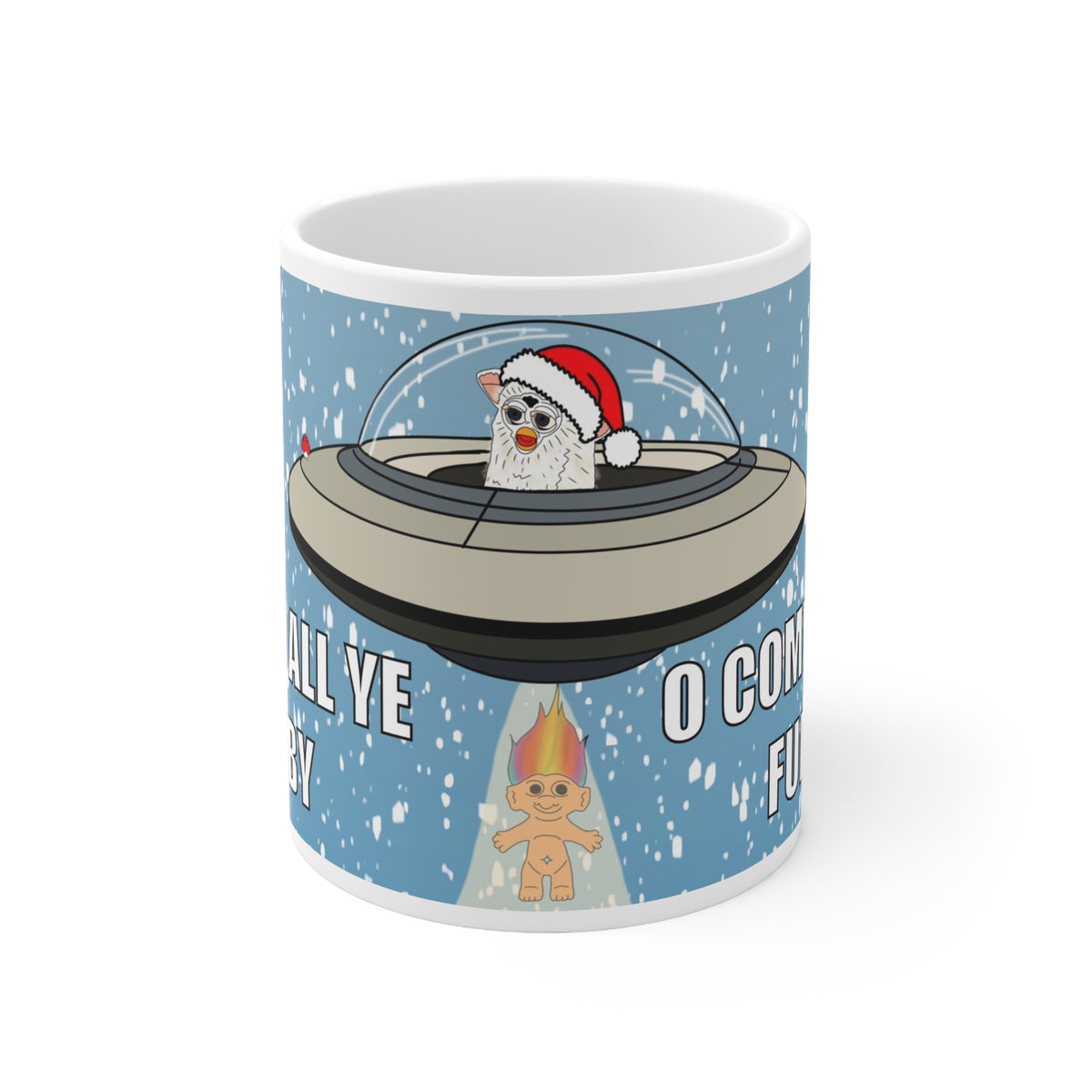 90s O Come All Ye Furby | Christmas Mug | More Jam