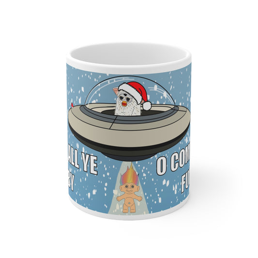90s O Come All Ye Furby | Christmas Mug | More Jam