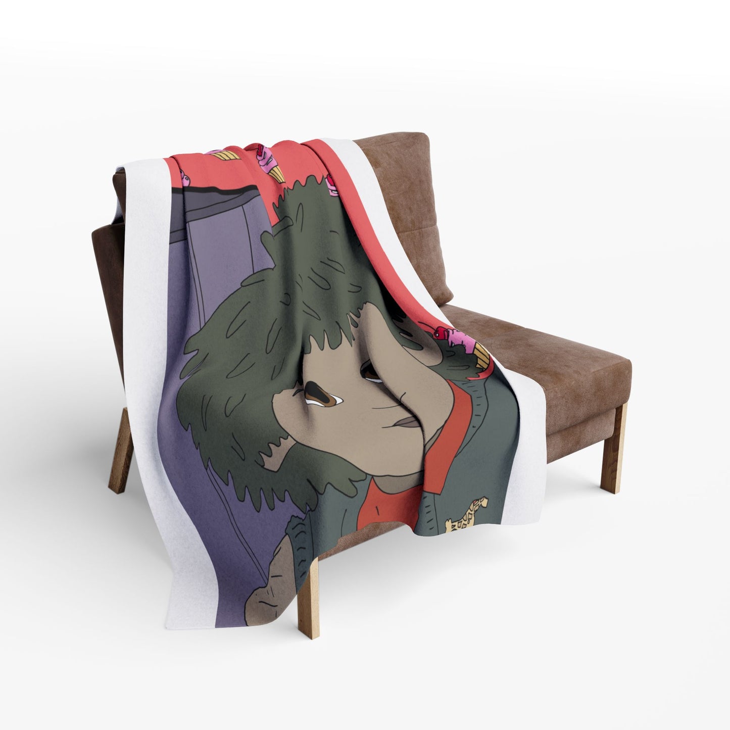 Tots Cupcake Pattern Cozy Throw