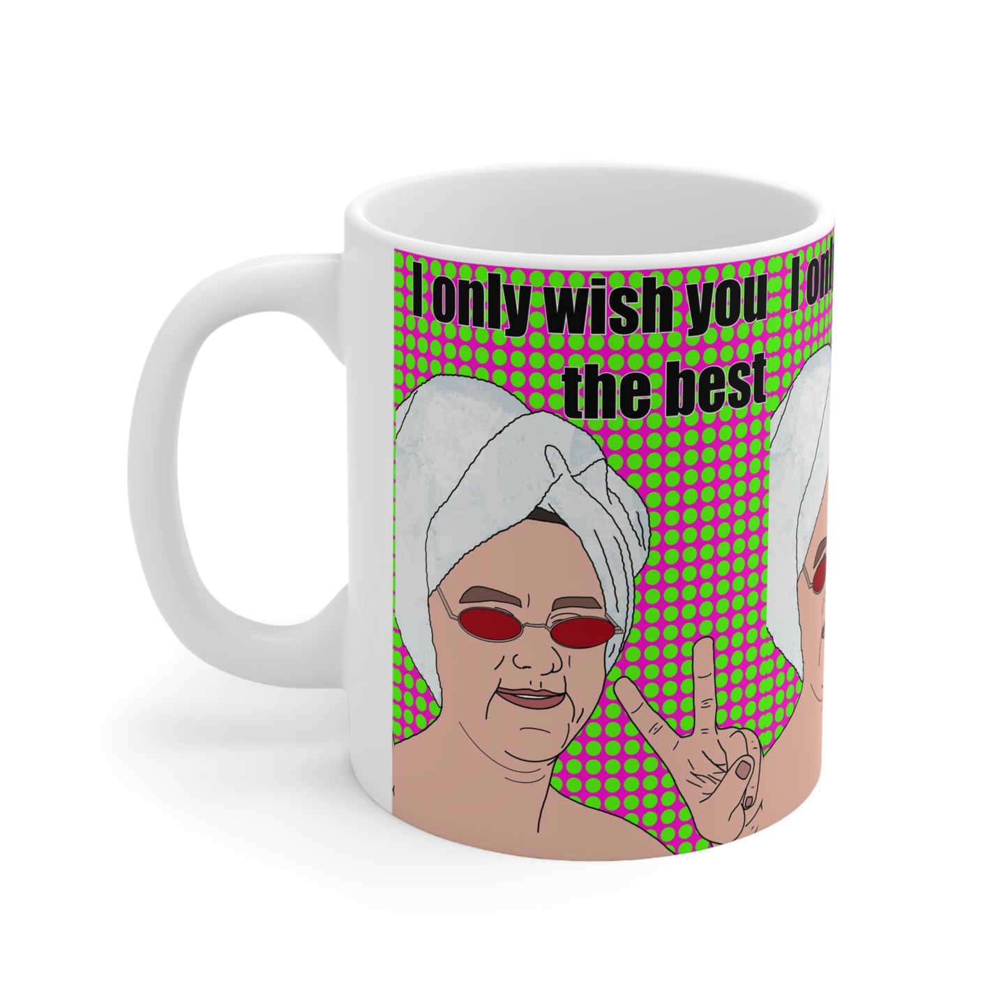 Lewis Capaldi Funny Retro ‘I Only Wish You the Best’ Ceramic Coffee Mug — Pop Art