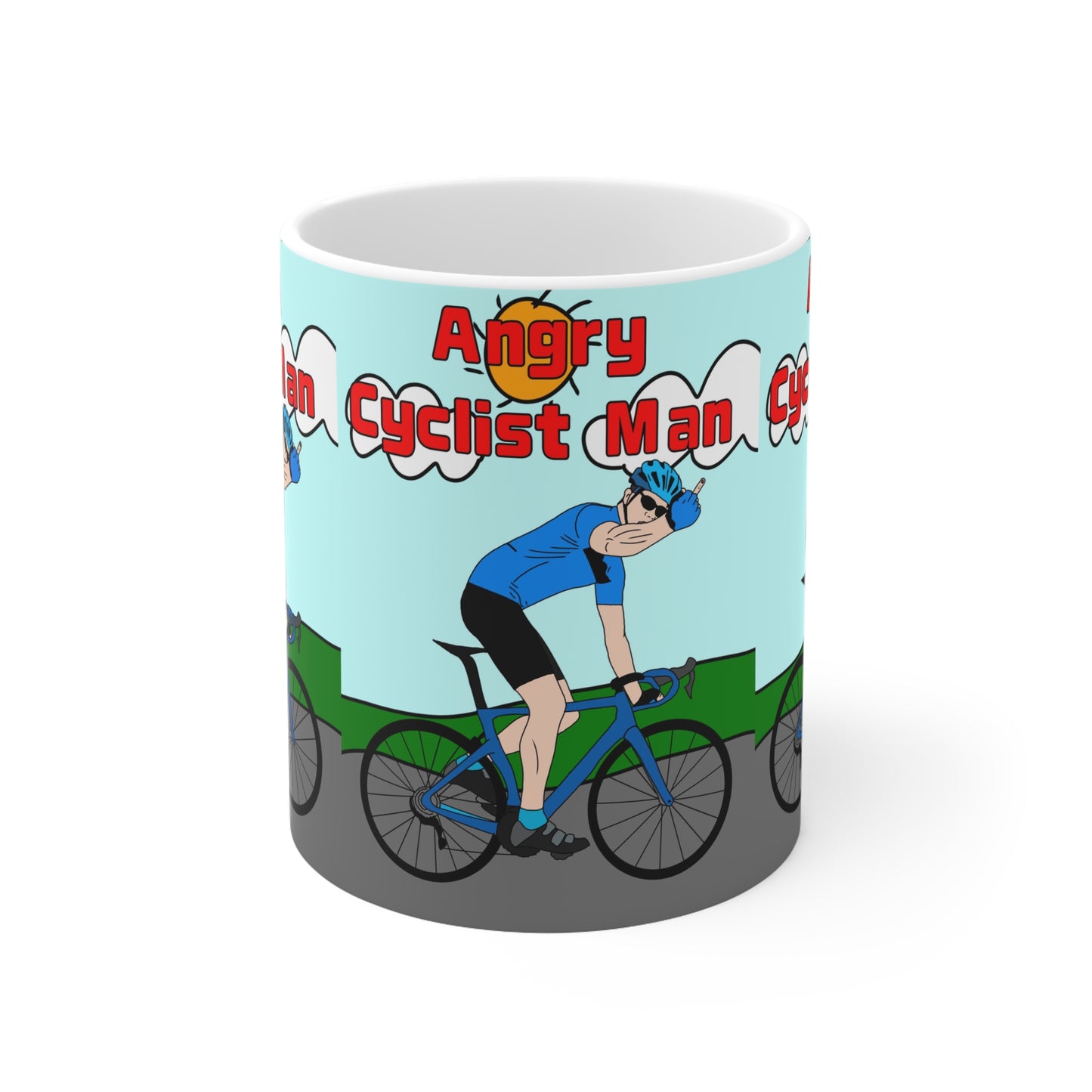 Angry Cyclist | Funny Mug | More Jam