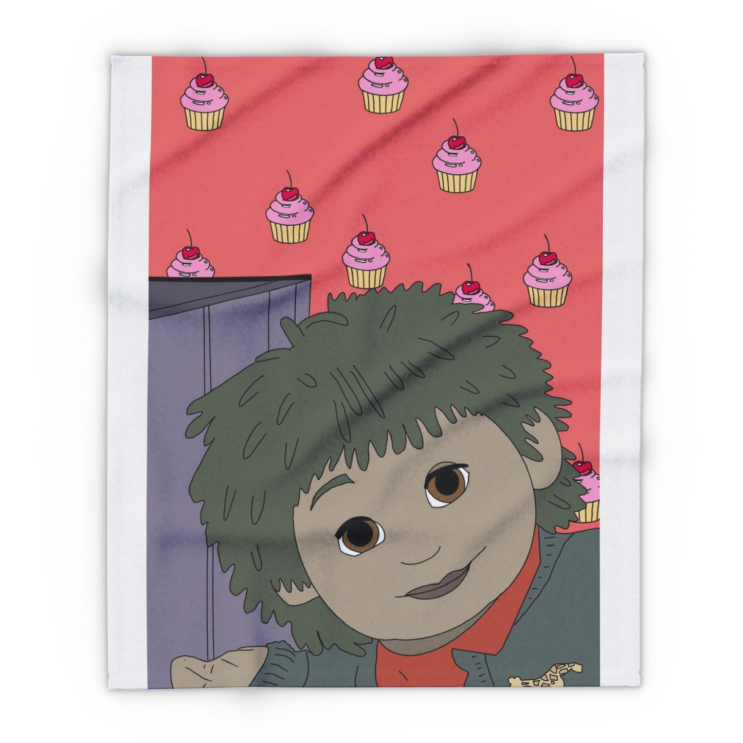 Tots Cupcake Pattern Cozy Throw