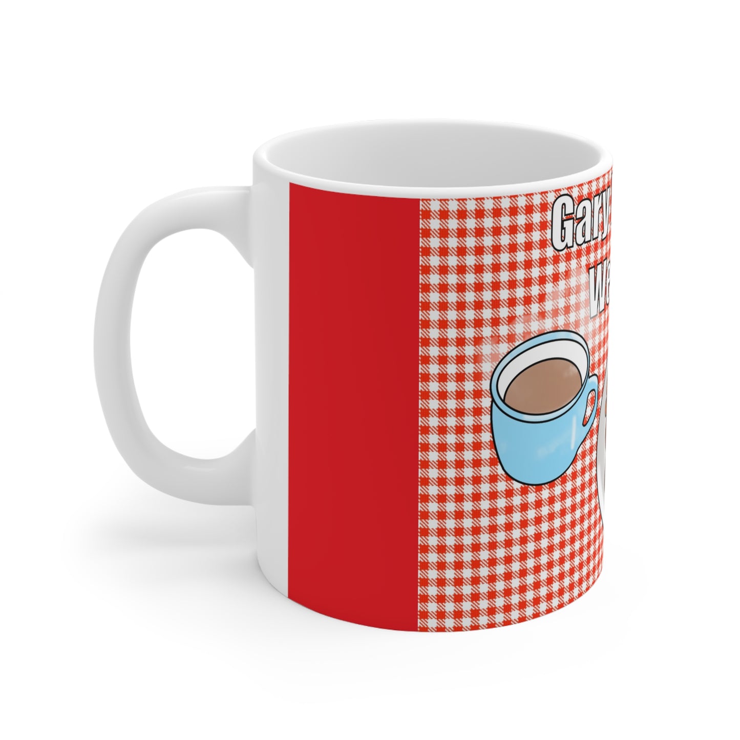 Alan Partridge Ceramic Mug — Personalized 'Gary Wilmot's Wedding' Retro Breakfast Design (11oz & 15oz)