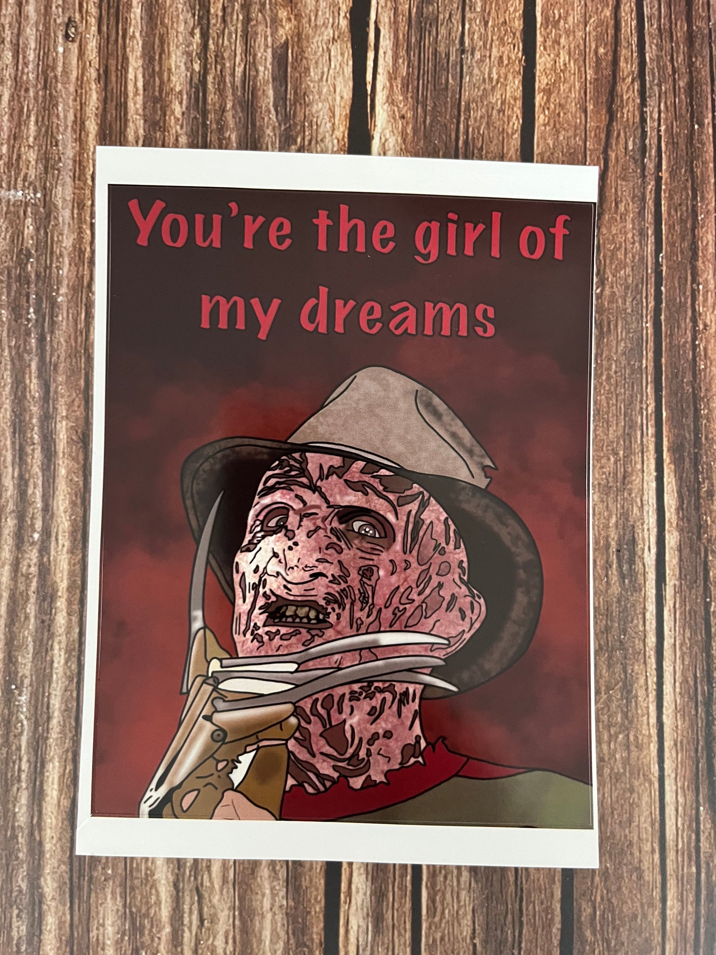 Freddie Krueger Girl Of My Dreams Wine Label