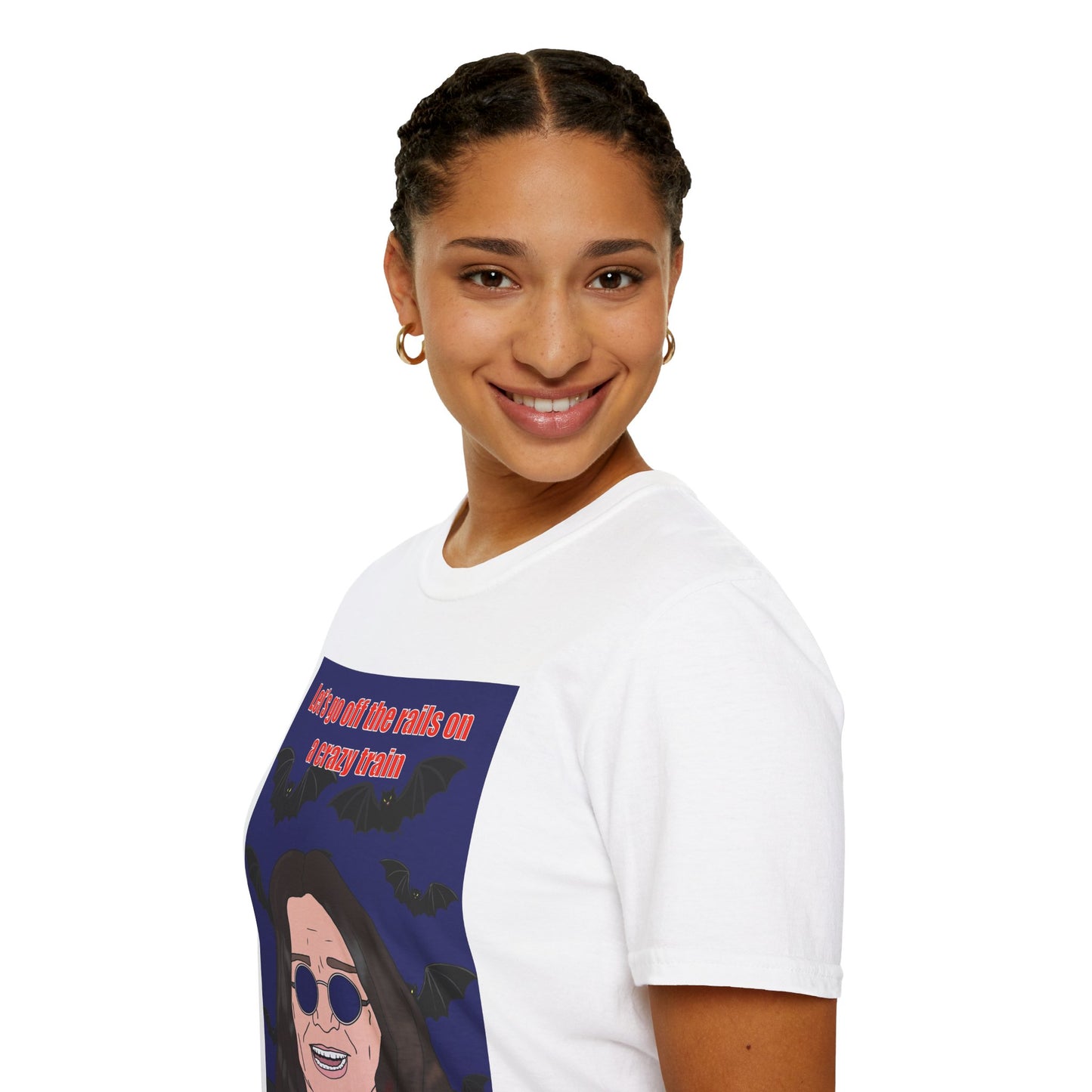 Ozzy Osbourne Gothic Rock Portrait T-Shirt — "crazy train" Design