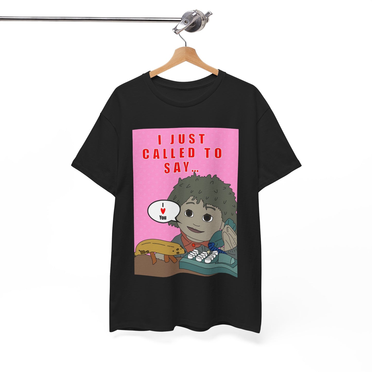 Limited Edition Valentines Day “I Just Called to Say I  You” Cartoon Graphic T-Shirt