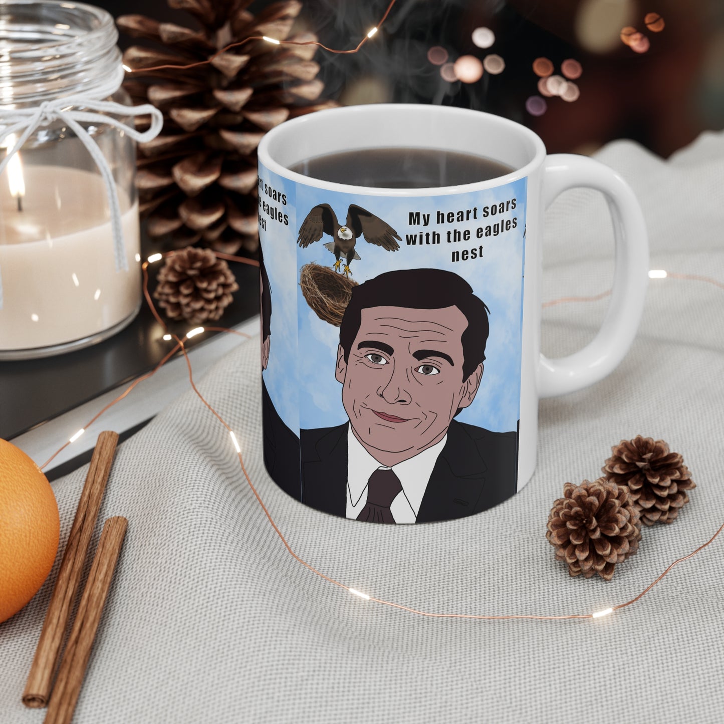 The Office Michael Scott — 'My Heart Soars with the Eagle's Nest' Funny Pop Culture Office Gift