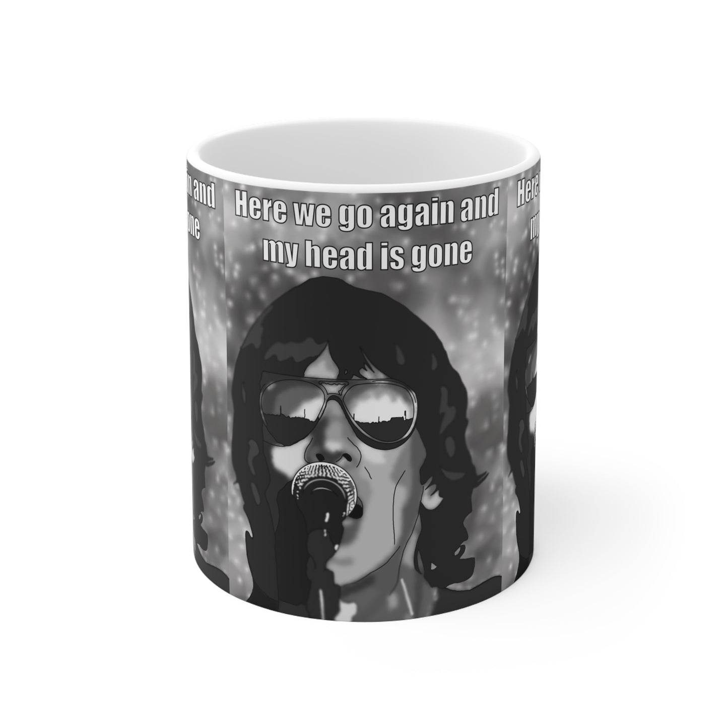 Richard Ashcroft Here We Go Again Song Lyric Coffee Mug — Retro Rock Singer