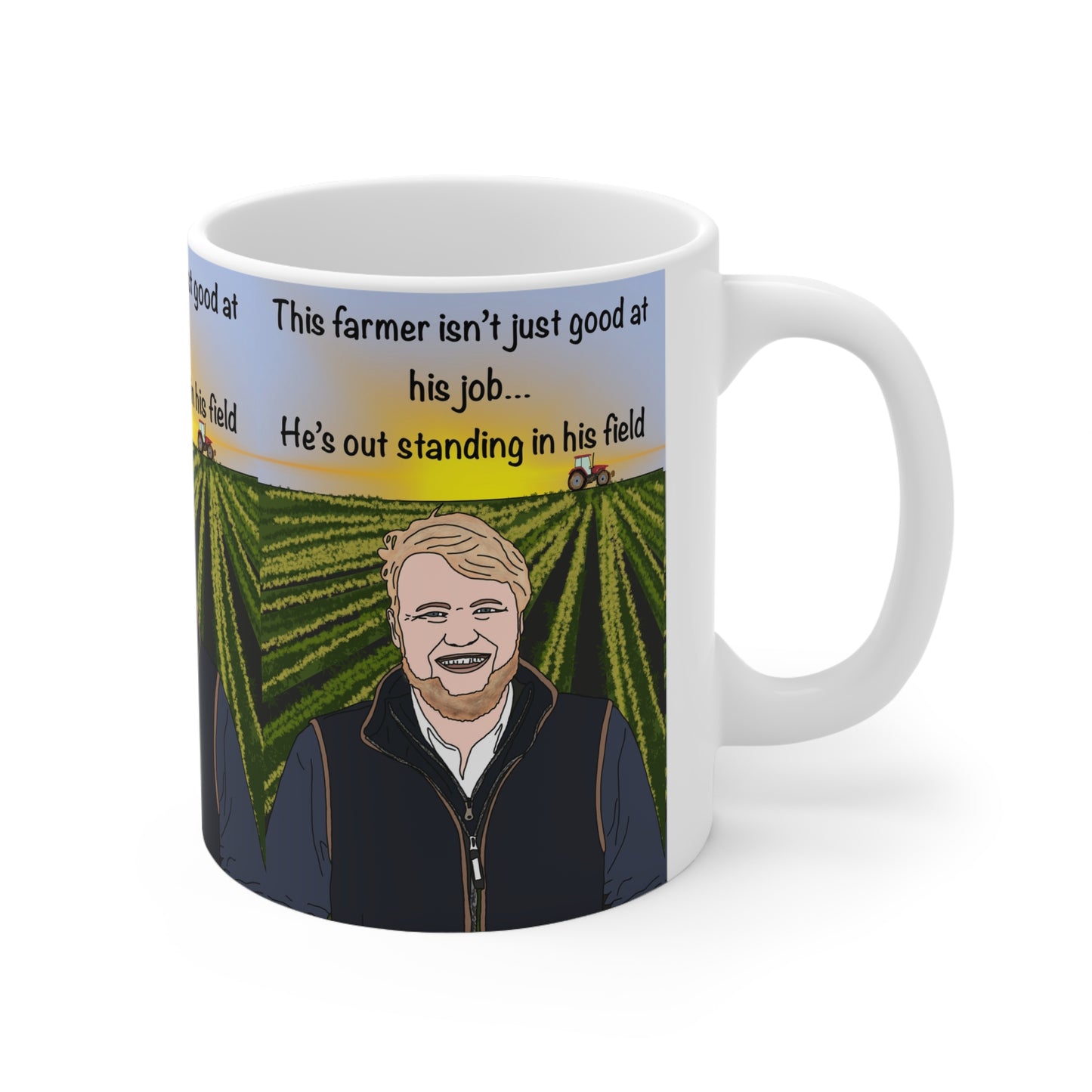 Farmer Kaleb Clarkesons FarmCoffee Mug — "This Farmer Isn’t Just Good at His Job… He’s Out Standing in His Field"