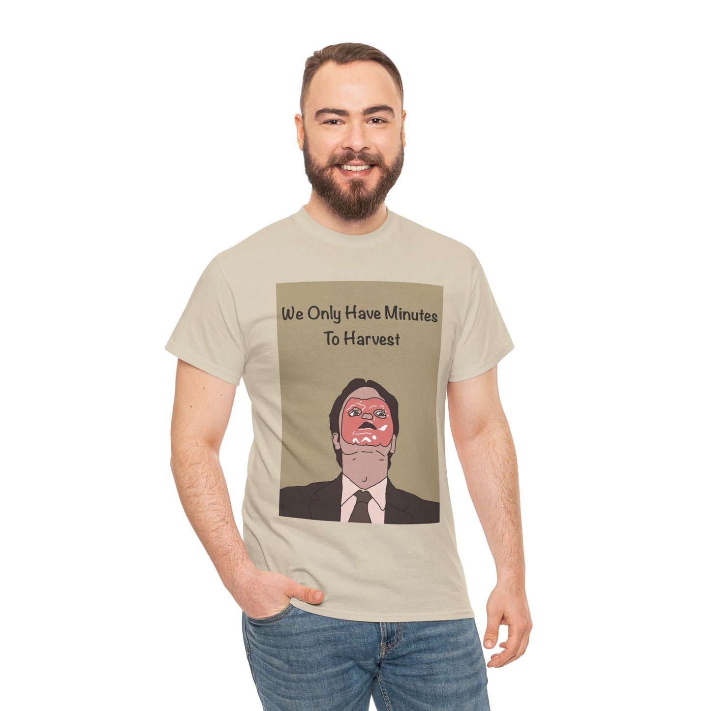 The Office Dwight Schrute Graphic T-Shirt — 'We Only Have Minutes To Harvest'