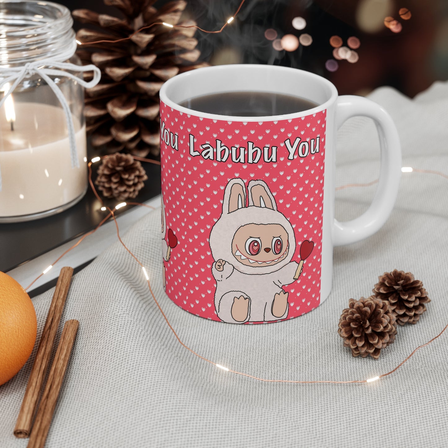 Cute "Labubu You" Ceramic Coffee Mug —