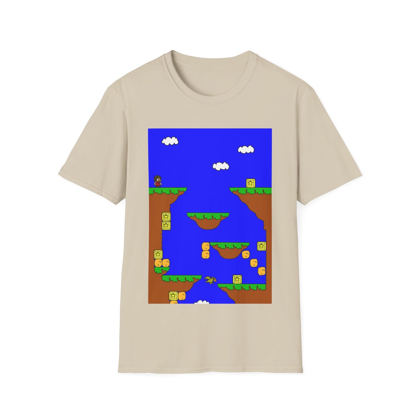 Alex The Kid Retro Pixel Platformer T-Shirt — Vintage Video Game Level Design Tee