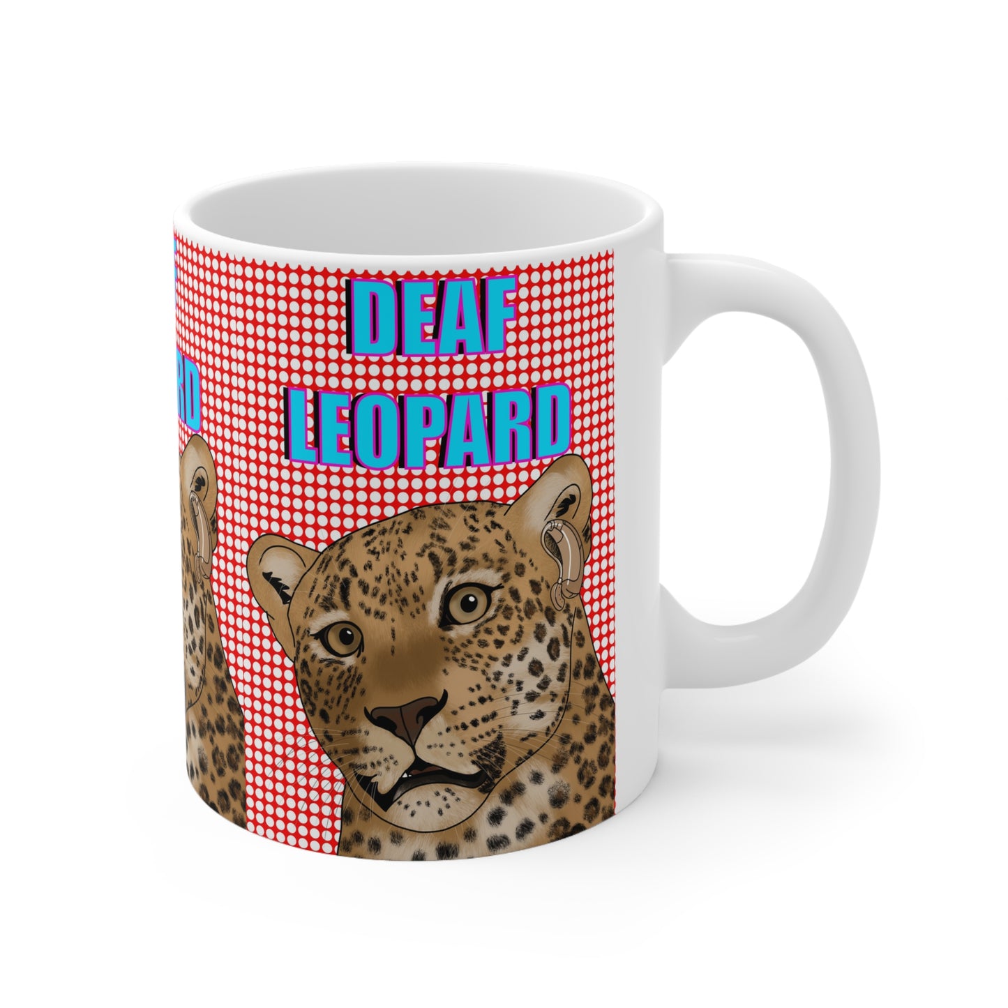 Deaf Leopard/ Def Leppard | Funny Mug | More Jam