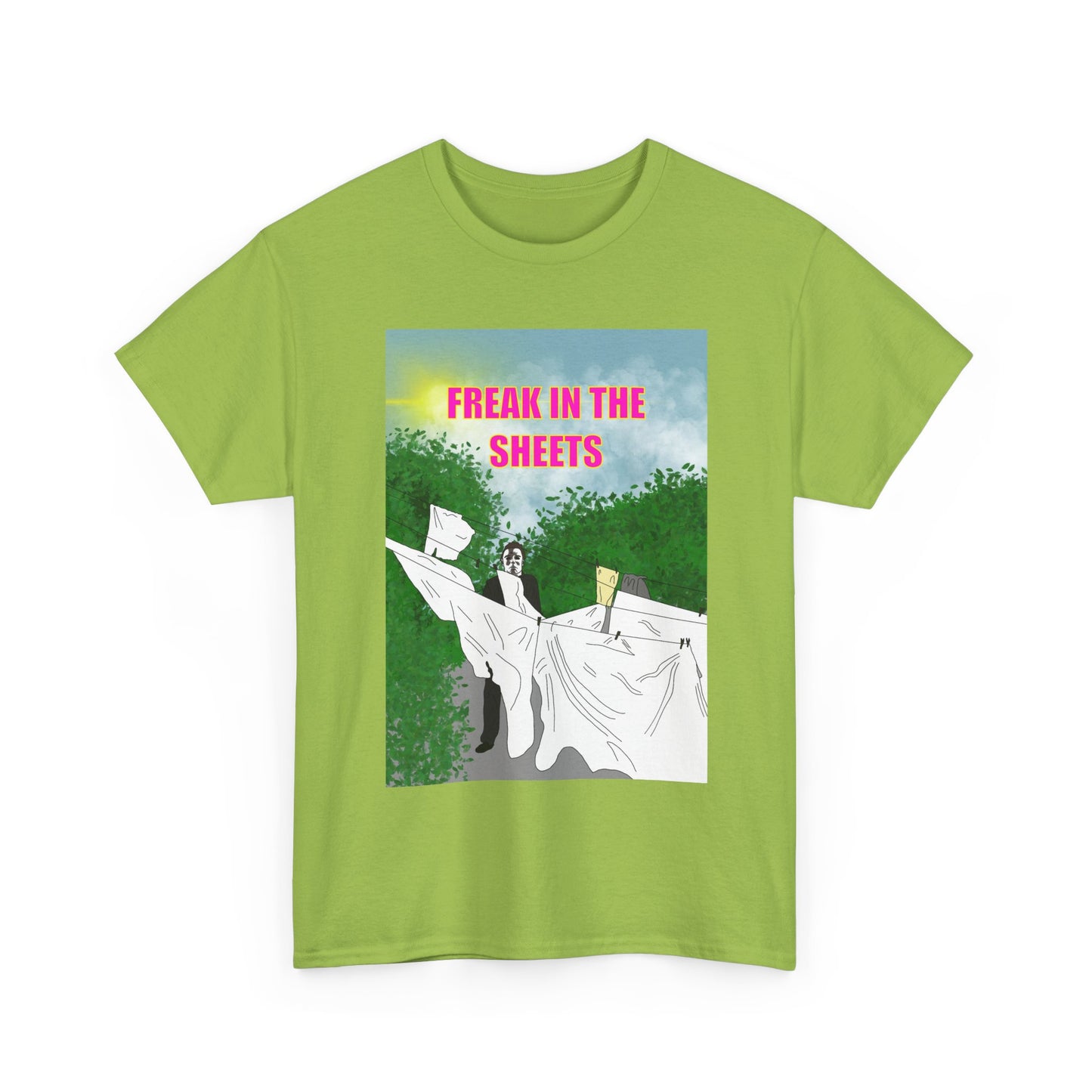 Graphic Tee — "Freak in the Sheets" Retro Ghost Design