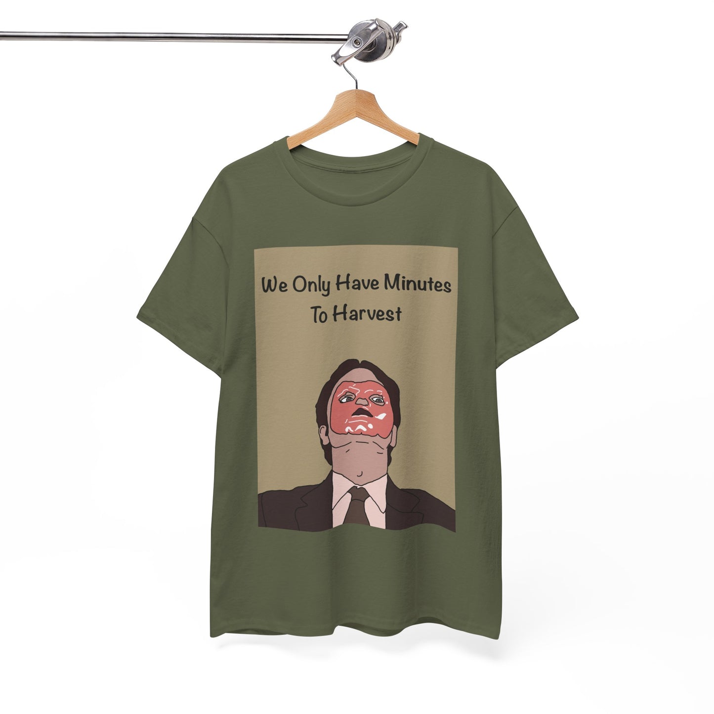 The Office Dwight Schrute Graphic T-Shirt — 'We Only Have Minutes To Harvest'