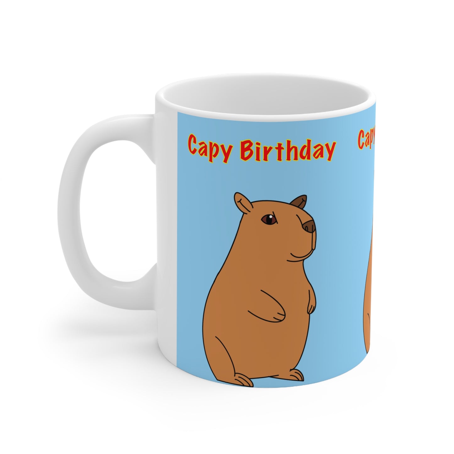 Capy Birthday Coffee Mug — Cute Capybara Ceramic Mug