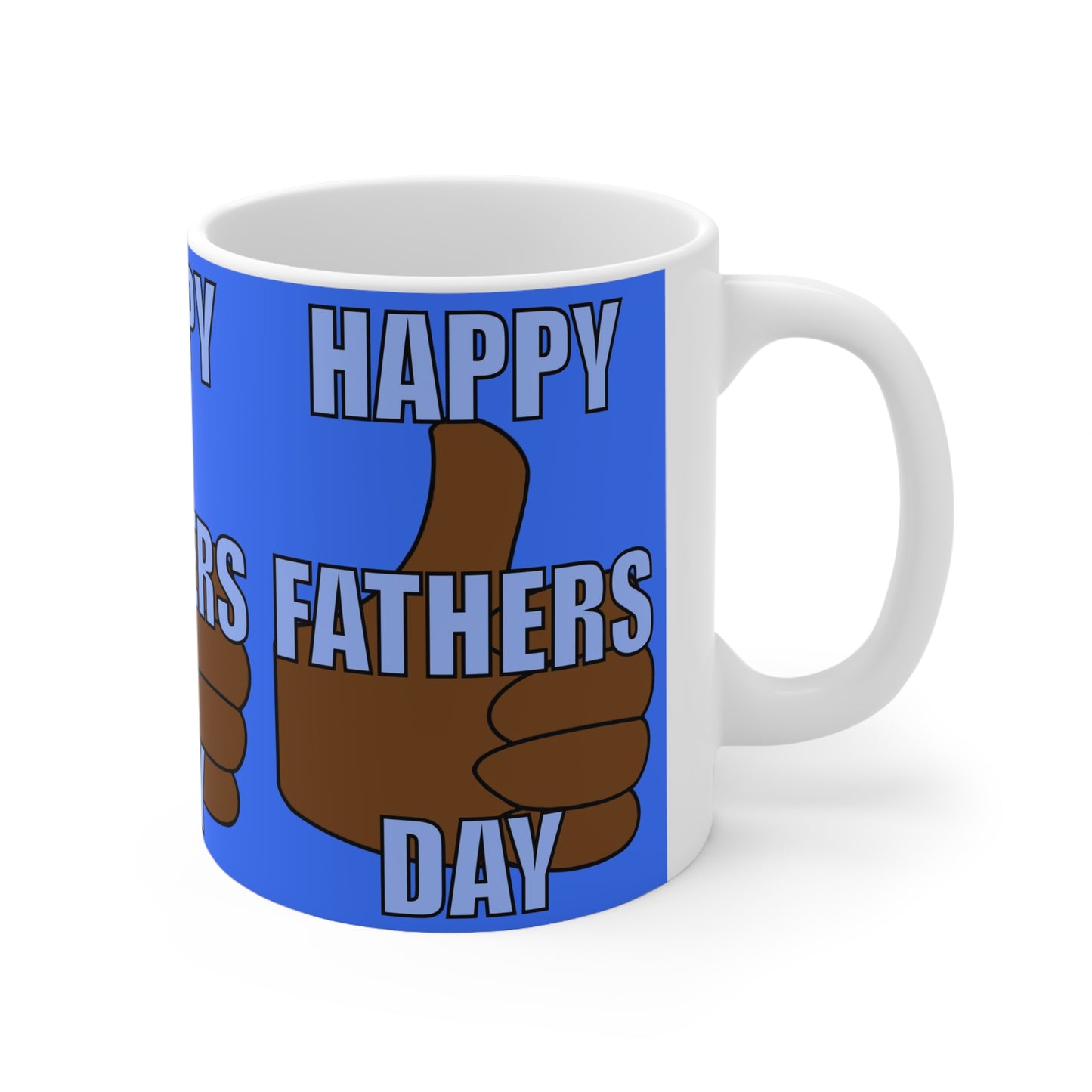 Father's Day Thumbs-Up Coffee Mug — "Happy Fathers Day" Ceramic