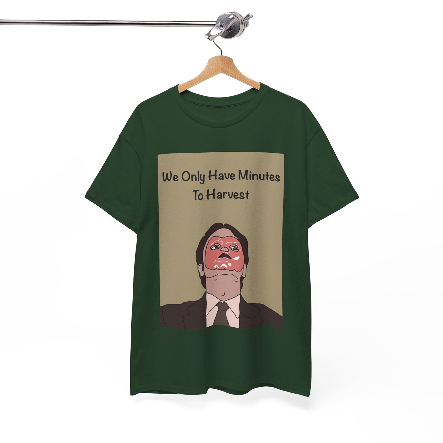 The Office Dwight Schrute Graphic T-Shirt — 'We Only Have Minutes To Harvest'