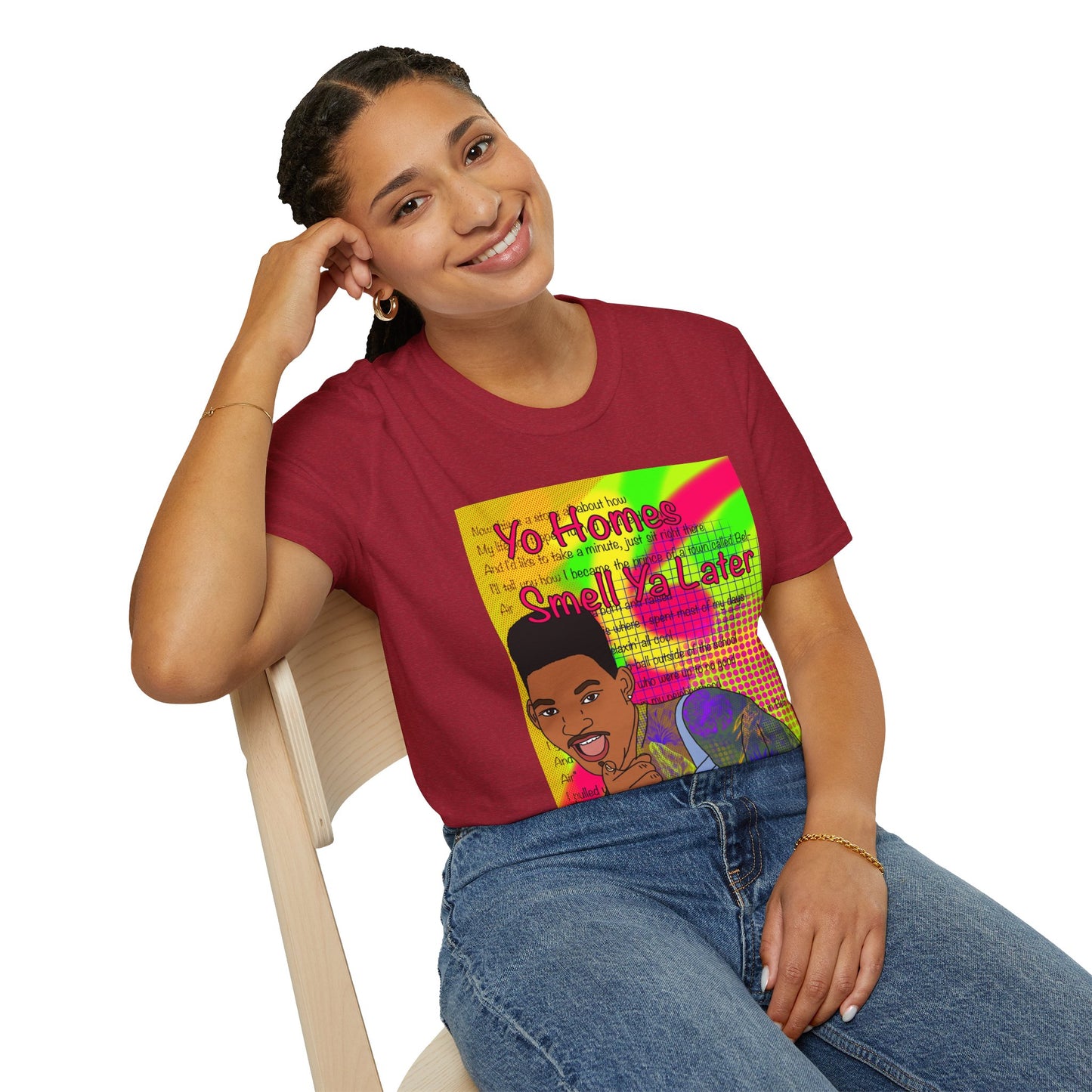 Fresh Prince Will Smith Graphic T-Shirt — 'Yo Home Smell Ya Later' Retro Pop Art Tee