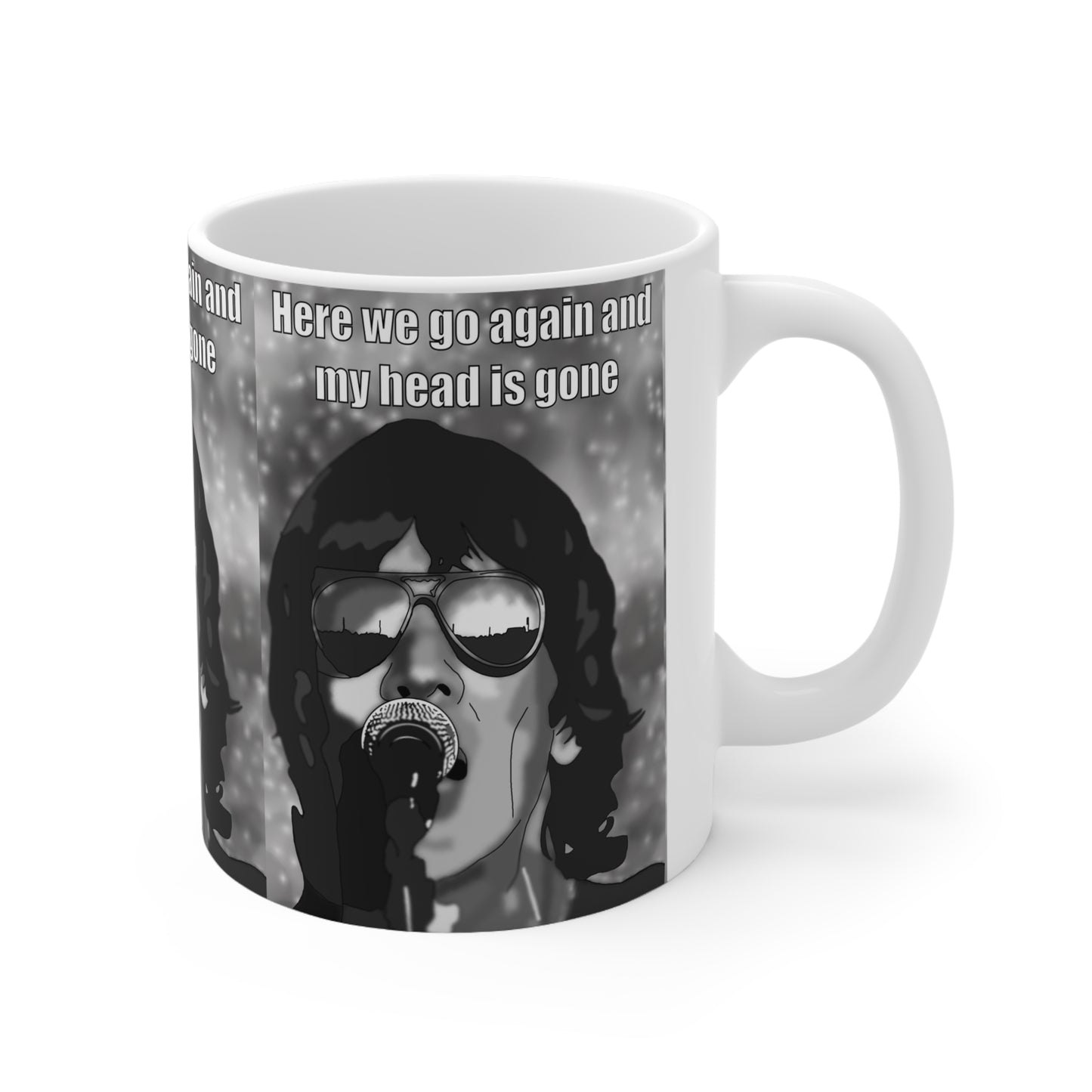 Richard Ashcroft Here We Go Again Song Lyric Coffee Mug — Retro Rock Singer