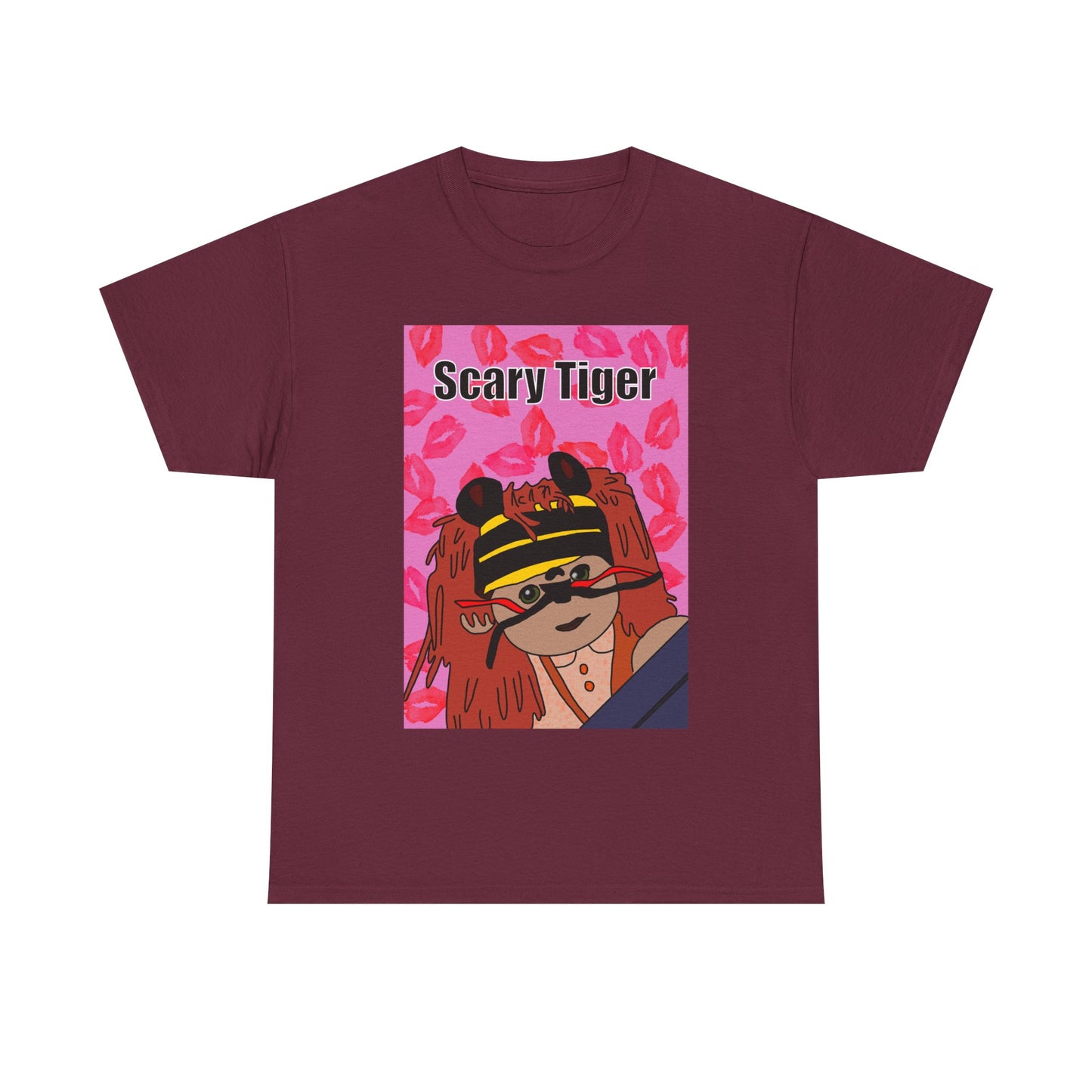 Limited Edition Valentines Day Scary Tiger Graphic Tee