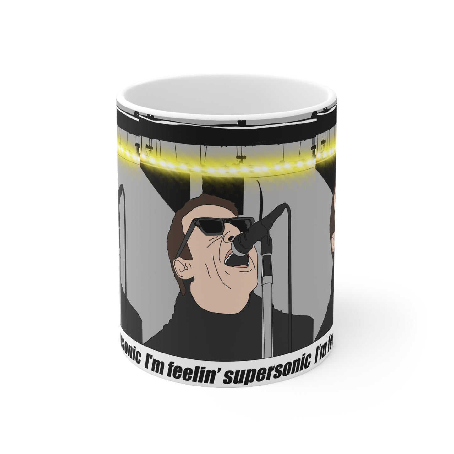 Oasis Supersonic Singer Ceramic Coffee Mug — 'I'm Feelin' Supersonic'
