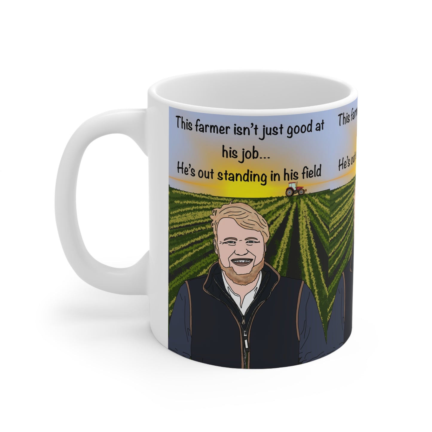 Farmer Kaleb Clarkesons FarmCoffee Mug — "This Farmer Isn’t Just Good at His Job… He’s Out Standing in His Field"