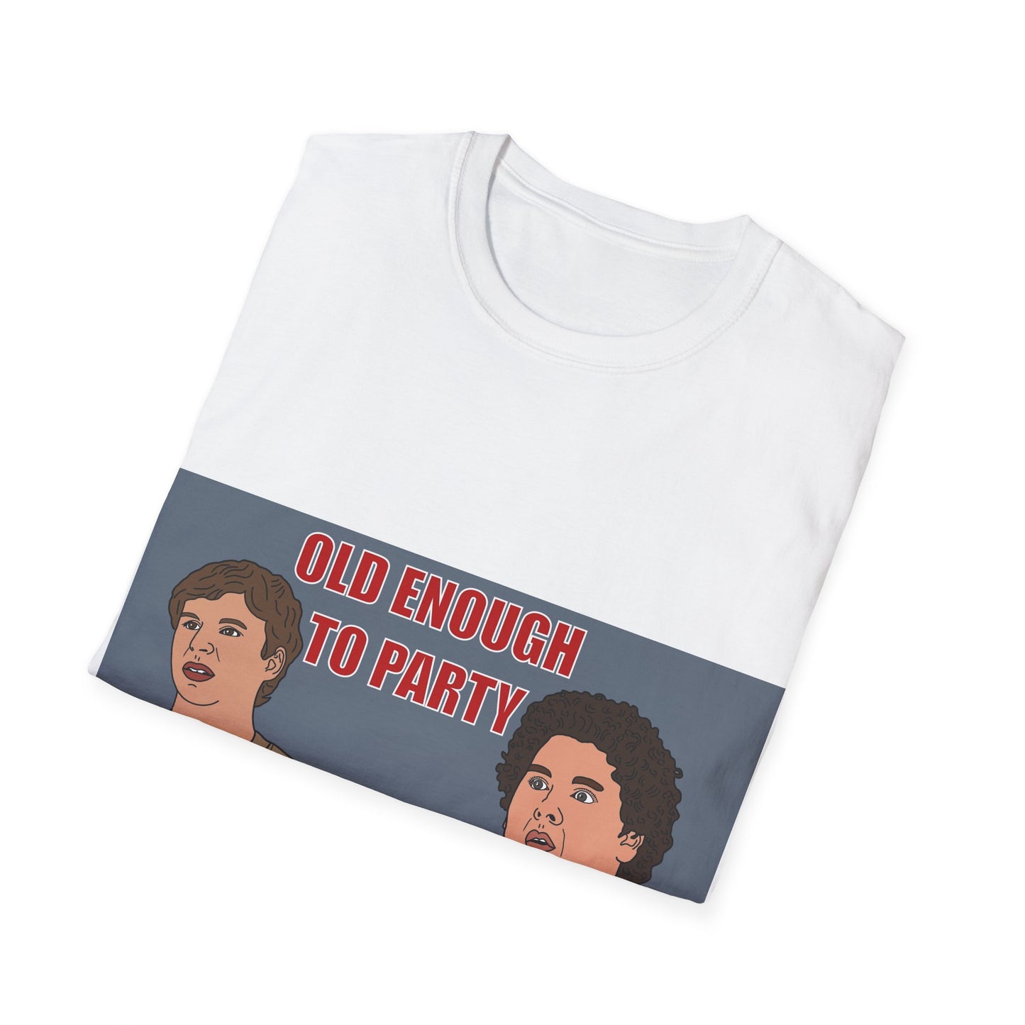 Superbad Movie Quote T-Shirt — "Old Enough to Party" Graphic Tee