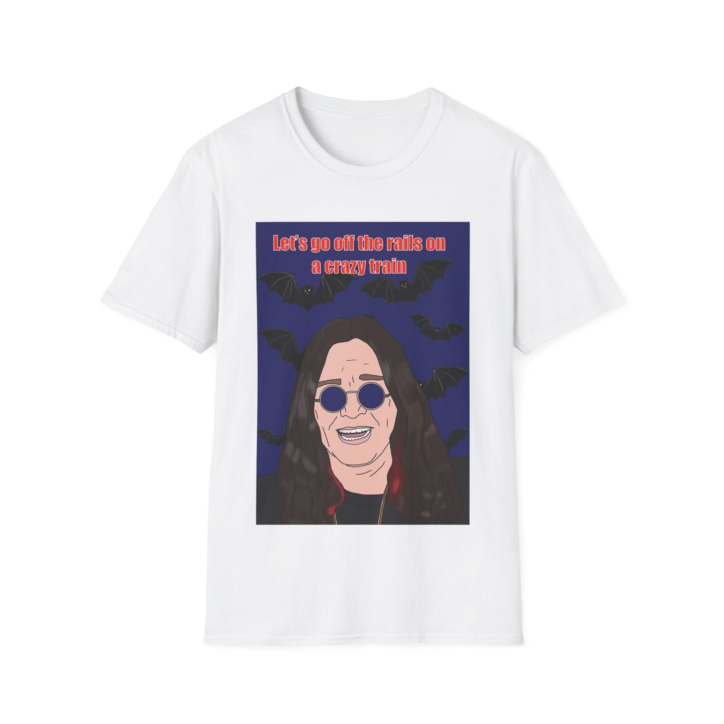 Ozzy Osbourne Gothic Rock Portrait T-Shirt — "crazy train" Design