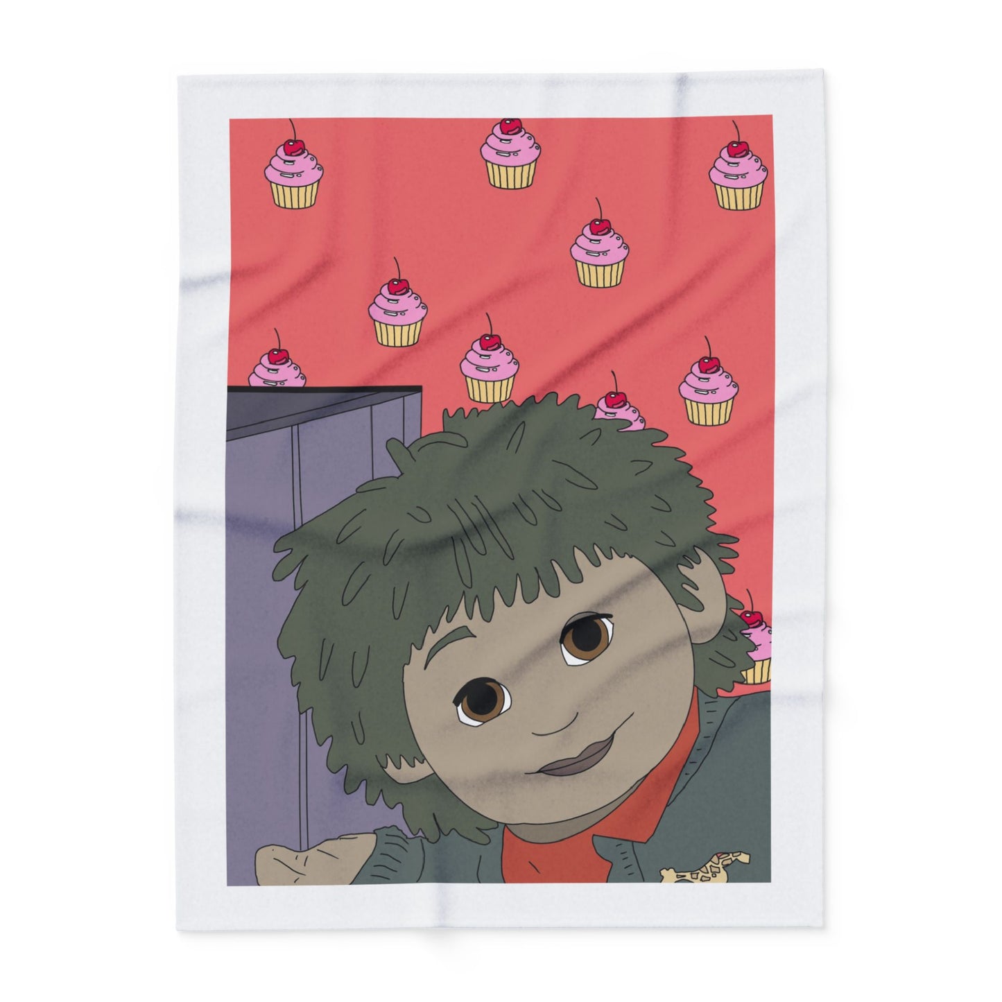 Tots Cupcake Pattern Cozy Throw