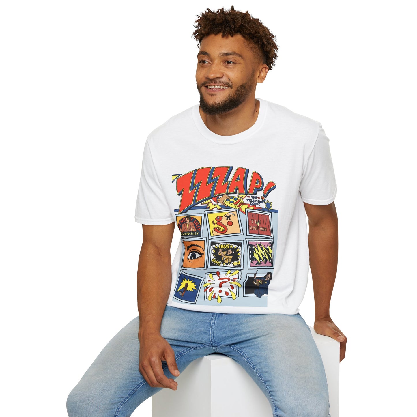 ZZZAP! TV Show 90s Comic Panel Graphic T-Shirt