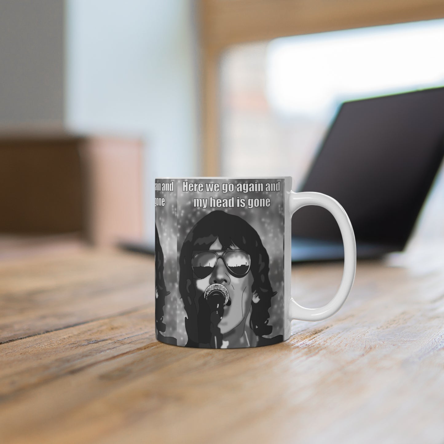 Richard Ashcroft Here We Go Again Song Lyric Coffee Mug — Retro Rock Singer