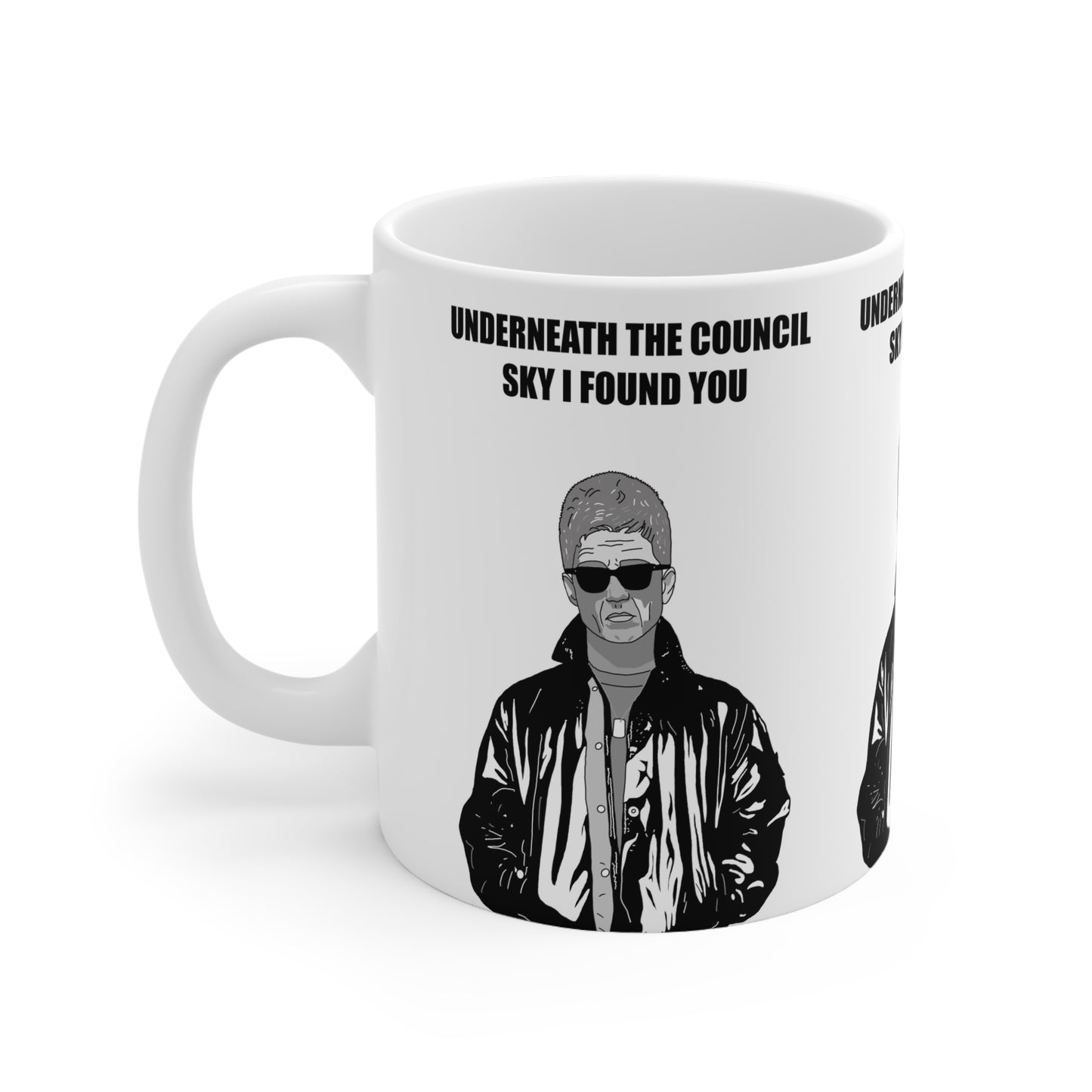Noel Gallagher Ceramic Mug — 'Underneath the Council Sky I Found You'