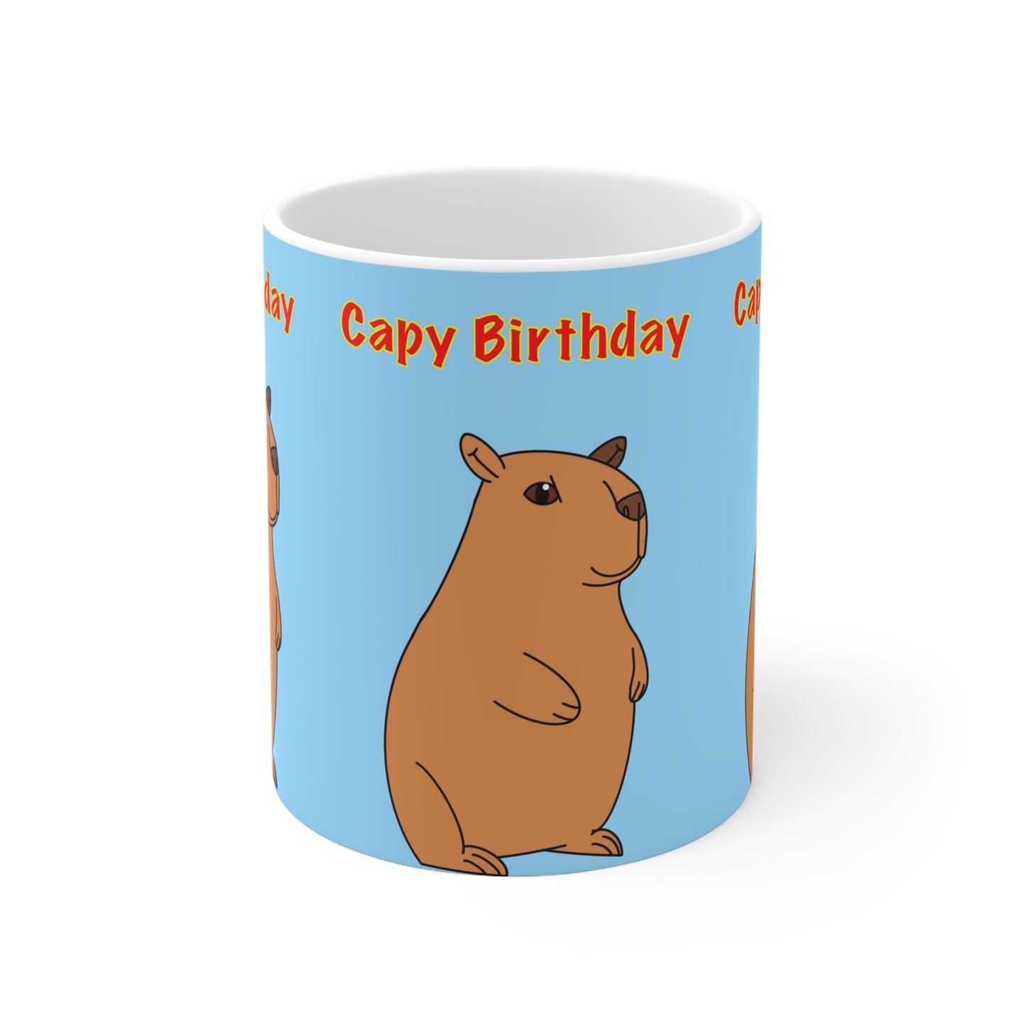 Capy Birthday Coffee Mug — Cute Capybara Ceramic Mug