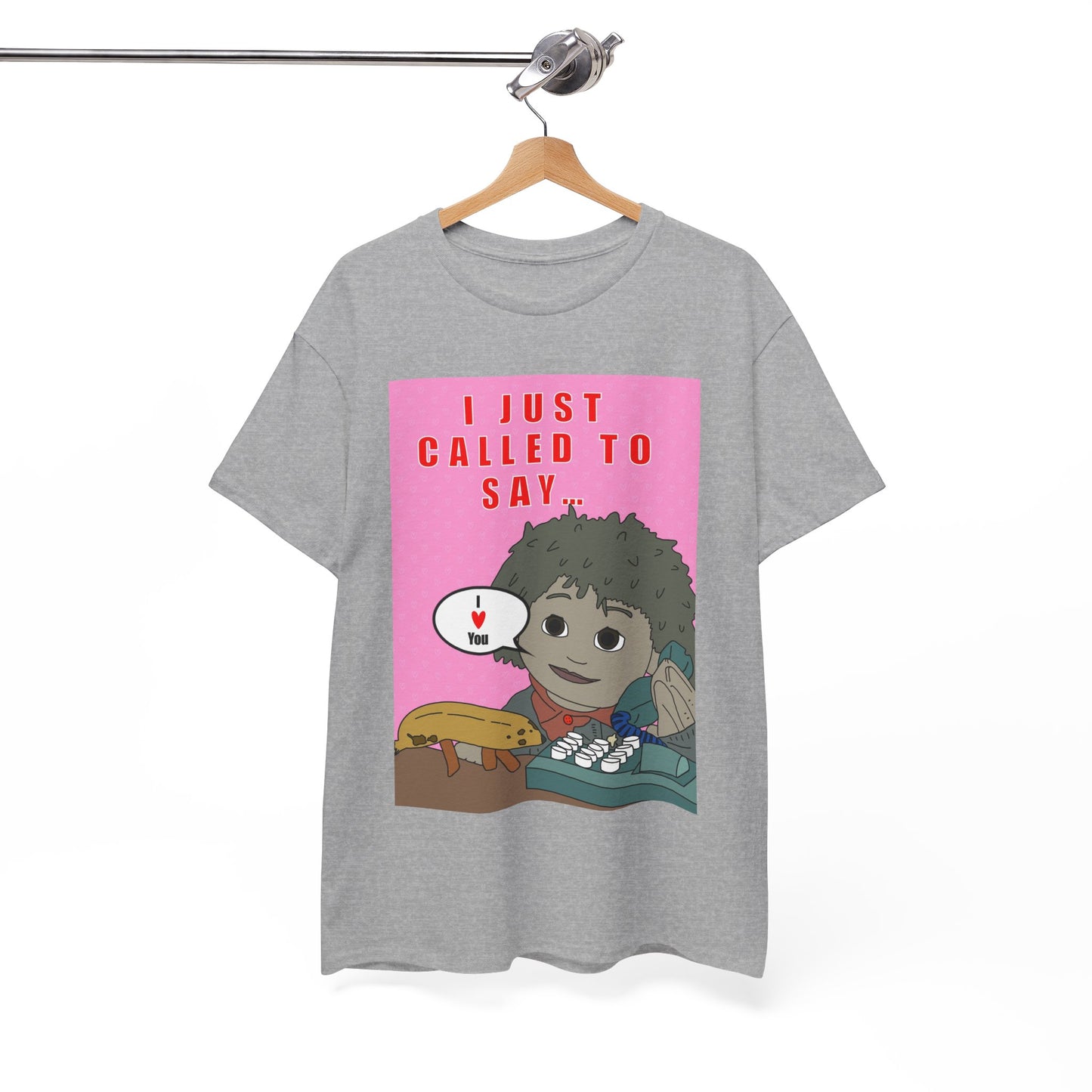 Limited Edition Valentines Day “I Just Called to Say I  You” Cartoon Graphic T-Shirt
