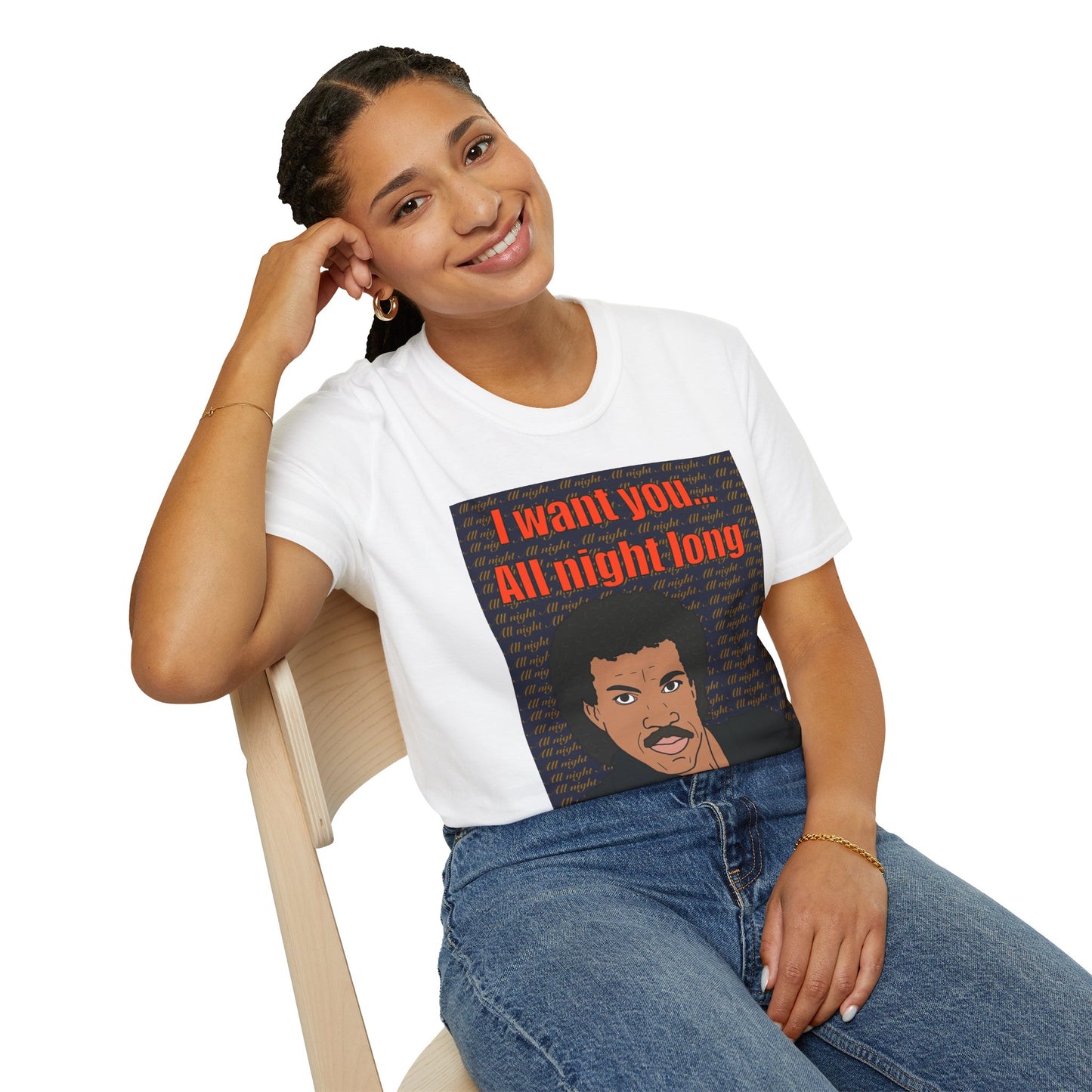 All Night Long T-Shirt — Retro Lionel Richie Graphic Tee