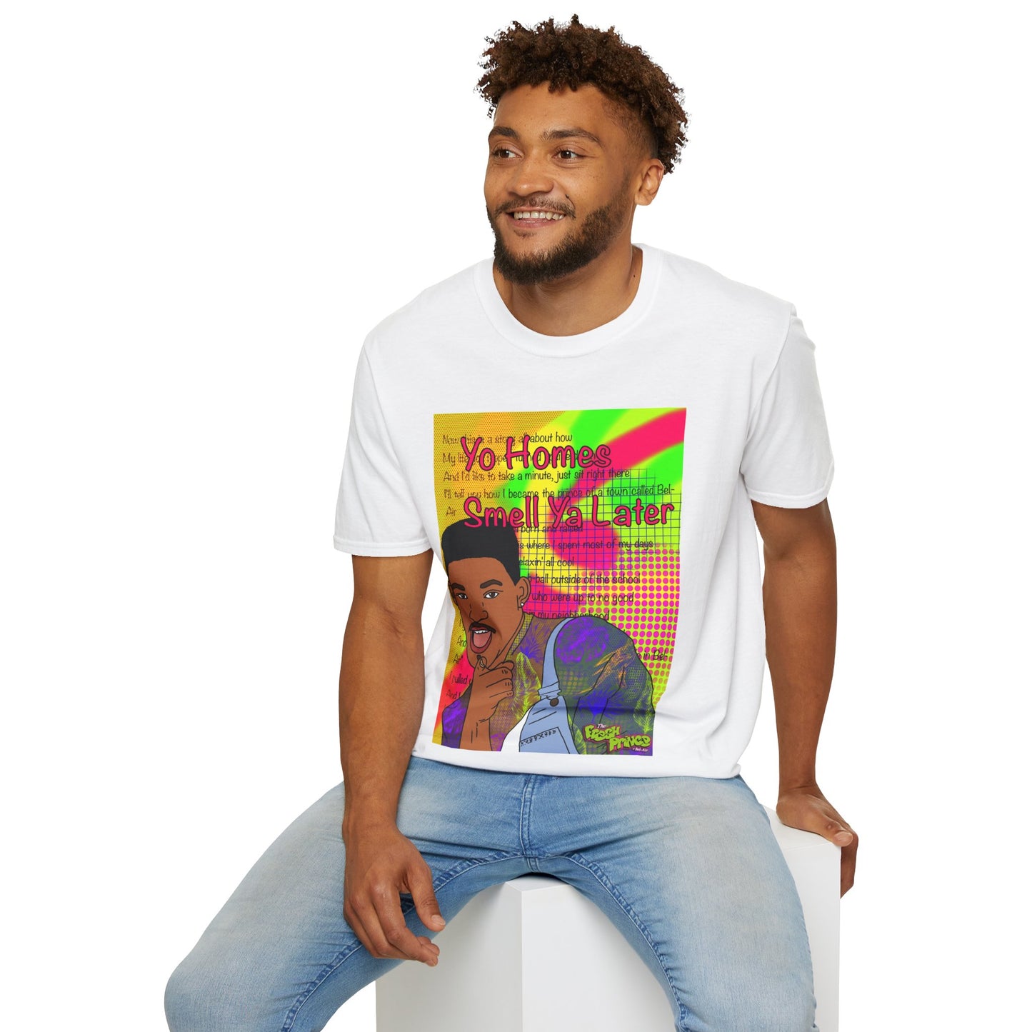 Fresh Prince Will Smith Graphic T-Shirt — 'Yo Home Smell Ya Later' Retro Pop Art Tee