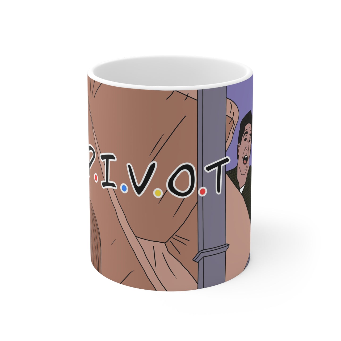 P.I.V.O.T. Coffee Mug – Funny Friends TV-Inspired Ceramic Mug (11oz & 15oz)