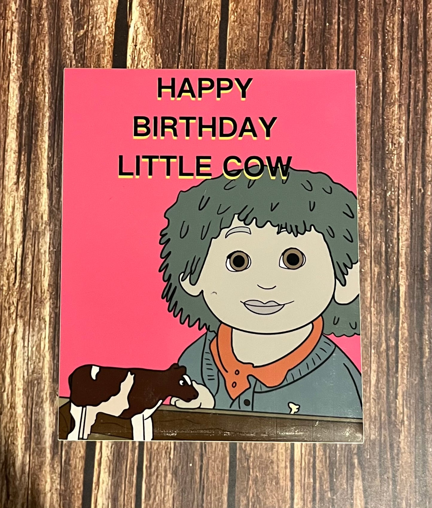 Little Cow Birthday Wine Labels