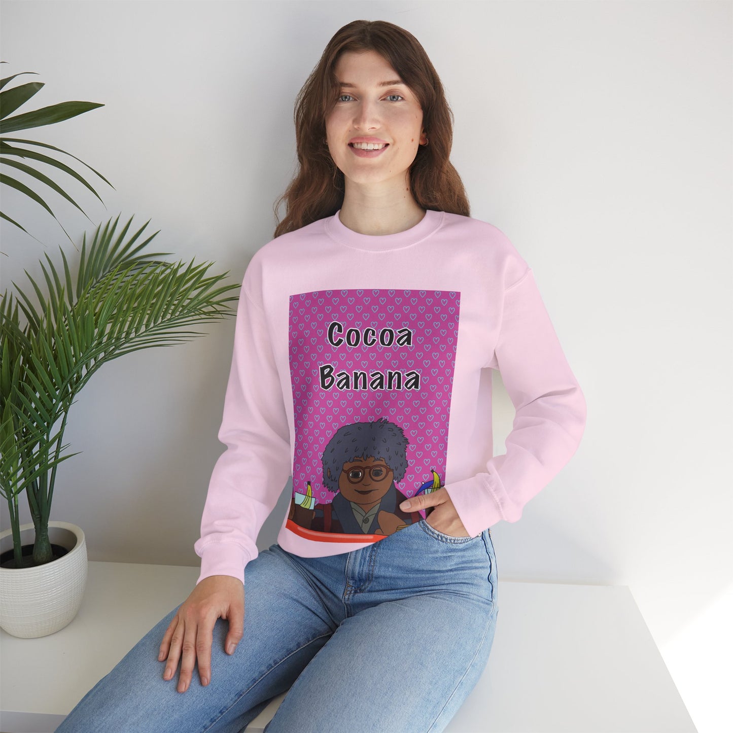 ** Limited Edition ** Cocoa Banana Crewneck Sweatshirt — Retro Cartoon Graphic