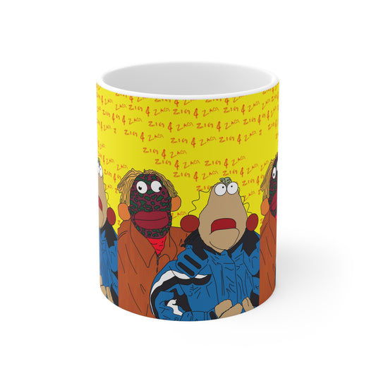 Zig & Zag 90s  Graphic Mug – Colorful Cartoon Character Coffee Cup