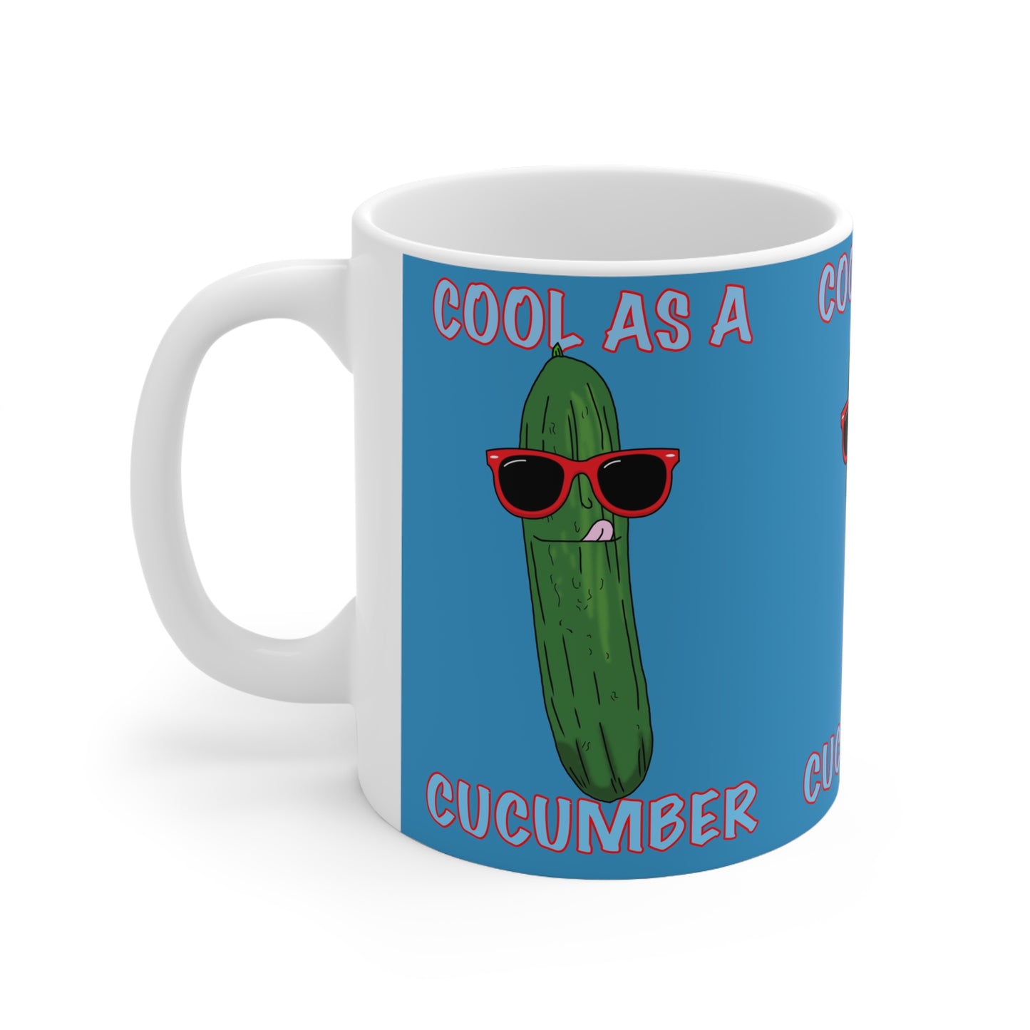 Cool as a Cucumber Coffee Mug — Funny Sunglasses Pickle